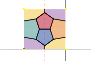 Unit cell for 7 colouring